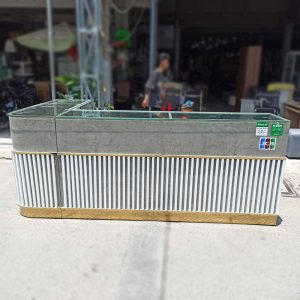 Quầy 2m57 Nan Dọc Góc L Kèm Tủ Cũ