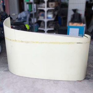 Quầy Lễ Tân Gỗ Công Nghiệp Bo Cong Cũ