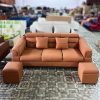 Sofa Băng 3 Chỗ Kèm 2 Đôn Rời Mới 99%
