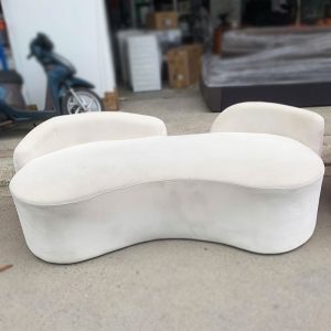 Sofa Hạt Đậu 2 Tựa Màu Trắng Cũ