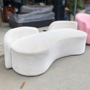 Sofa Hạt Đậu 2 Tựa Màu Trắng Cũ