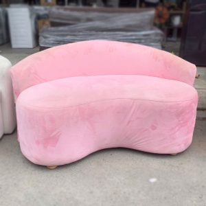 Sofa Hạt Đậu Cũ Bọc Nhung Màu Hồng