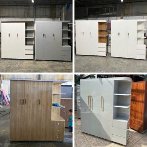 Tủ Áo Nhựa 3 Cánh Mới 99% Có Kệ Bên Hông (Nhiều Màu)