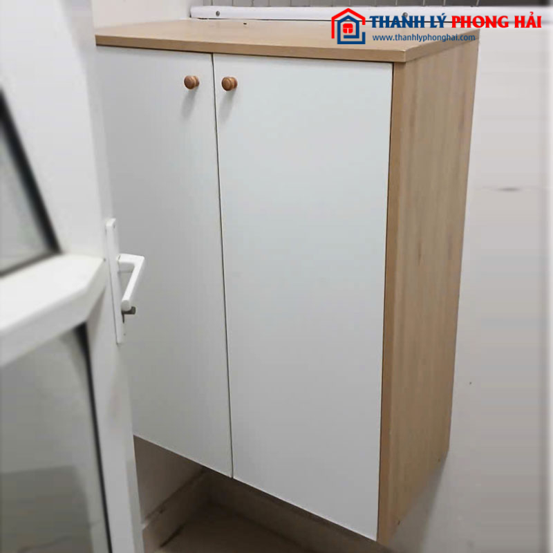 Tủ Giày Dép Treo Tường Gỗ 2 Cánh Cũ
