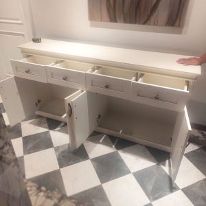 Tủ Hồ Sơ 4 Cánh Gỗ Trắng 1m8 Cũ