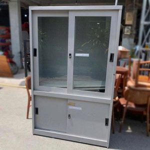 Tủ Hồ Sơ Sắt 2 Tầng Cửa Lùa Cũ