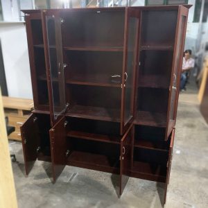 Tủ Hồ Sơ Văn Phòng Lãnh Đạo Gỗ Nâu 1m8 Cũ