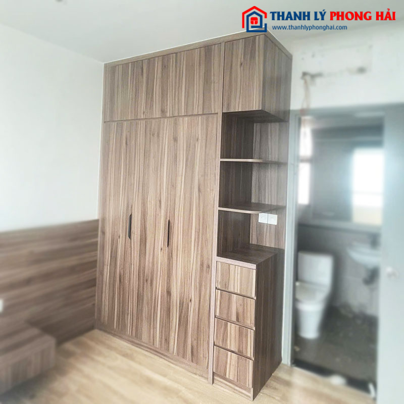 Tủ Quần Áo Âm Trần Cũ Kèm Kệ (Nhiều Kích Thước)