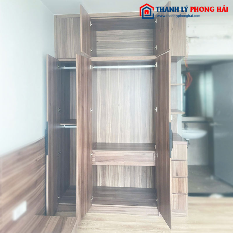 Tủ Quần Áo Âm Trần Cũ Kèm Kệ (Nhiều Kích Thước)