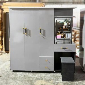 Tủ Quần Áo Nhựa 3 Cánh Mới 99% Kèm Bàn Trang Điểm