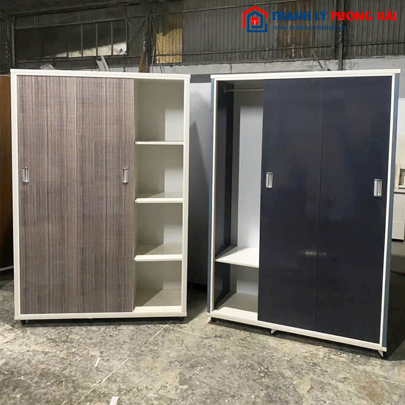 Tủ Quần Áo Nhựa Cửa Lùa Mới 99% Có Kệ Để Đồ