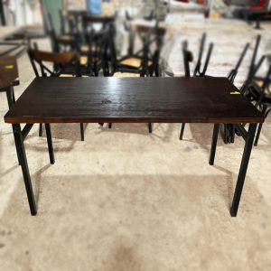 Bàn Ăn 1m4 Mặt Gỗ Chân Sắt Cũ