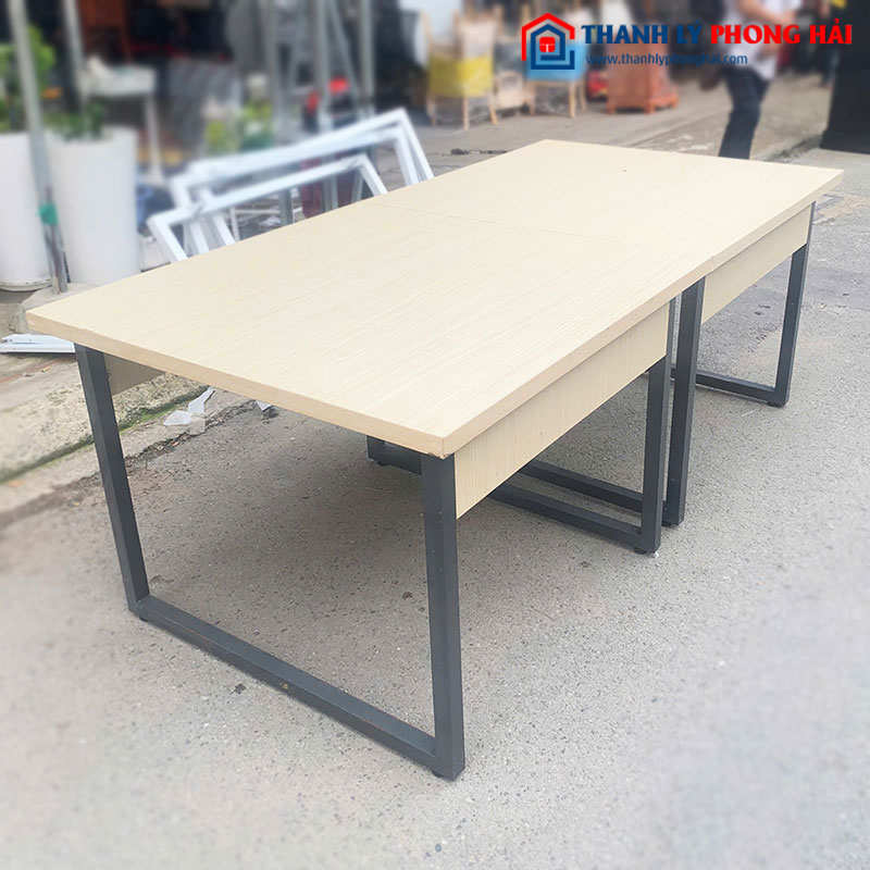 Bàn Cụm 2m Chân Sắt Chữ U Cũ