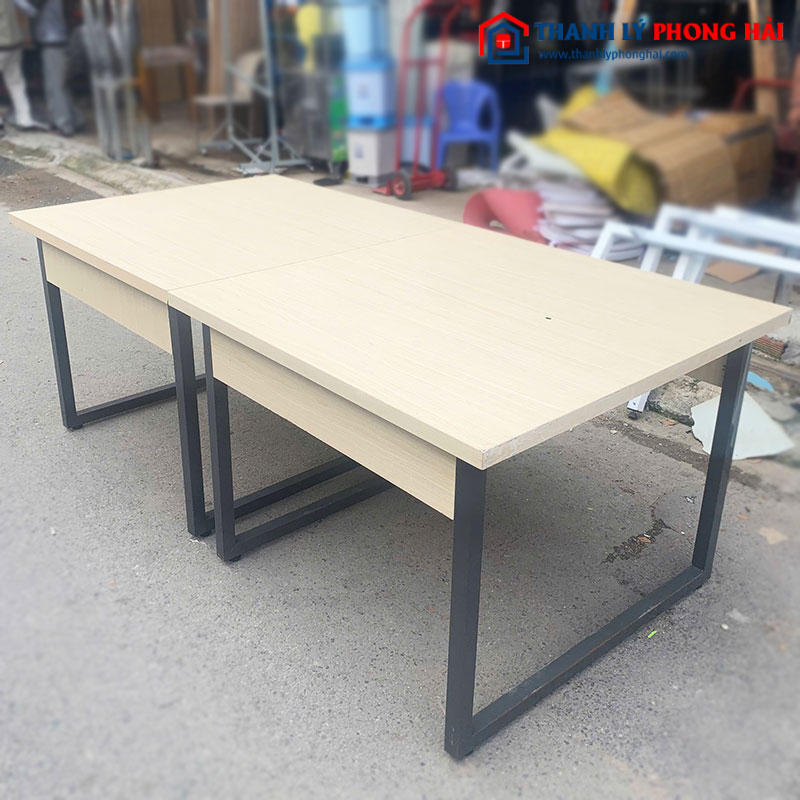 Bàn Cụm 2m Chân Sắt Chữ U Cũ