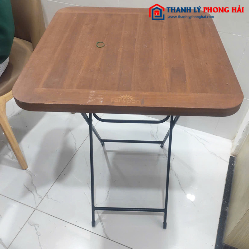 Bàn Fansipan Cafe Cũ Chân Sắt Gấp Gọn