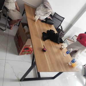 Bàn Họp Chân U Cũ Mặt Gỗ 2m2