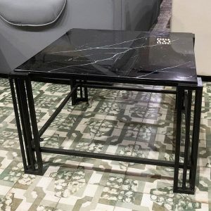 Bàn Sofa Mặt Vuông Vân Đá 70cm Chân Sắt Mới 99%