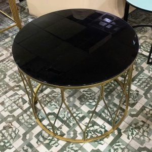 Bàn Sofa Tròn Mặt Kính Khung Sắt Mới 99%