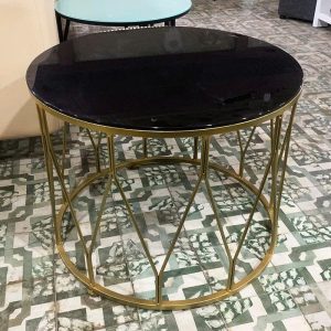 Bàn Sofa Tròn Mặt Kính Khung Sắt Mới 99%