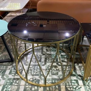 Bàn Sofa Tròn Mặt Kính Khung Sắt Mới 99%