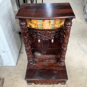 Bàn Thờ Tài Địa Gỗ Muồng Có Đèn Cũ