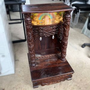 Bàn Thờ Tài Địa Gỗ Muồng Có Đèn Cũ