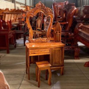 Bộ Bàn Trang Điểm Gỗ Tràm Kèm Ghế Mới 99% (Nhiều Mẫu)