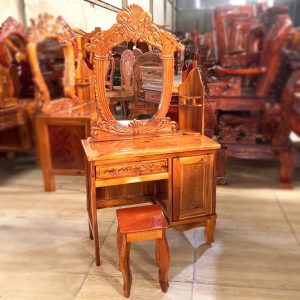 Bộ Bàn Trang Điểm Gỗ Tràm Kèm Ghế Mới 99% (Nhiều Mẫu)