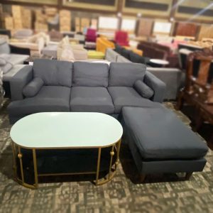 Bộ Sofa Bọc Vải Ghép Đôn Góc L Mới 99%