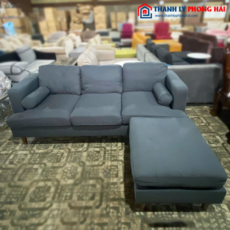 Bộ Sofa Bọc Vải Ghép Đôn Góc L Mới 99%
