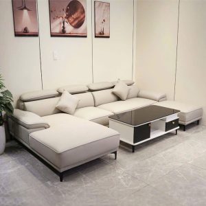 Bộ Sofa Da Góc L Phòng Khách Mới 99% (Nhiều Màu)