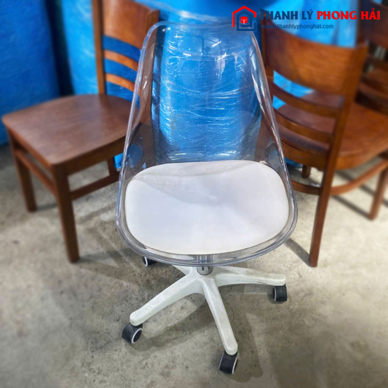 Ghế Eames Xoay Khung Nhựa Trong Cũ