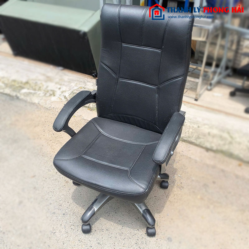 Ghế Trưởng Phòng Bọc Da Lưng Cao Cũ
