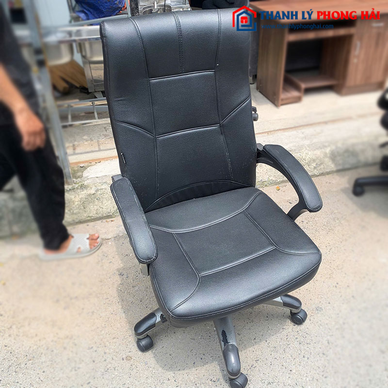 Ghế Trưởng Phòng Bọc Da Lưng Cao Cũ