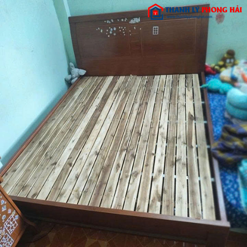 Giường Ngủ Gỗ Đầu Cao 1m6 Cũ