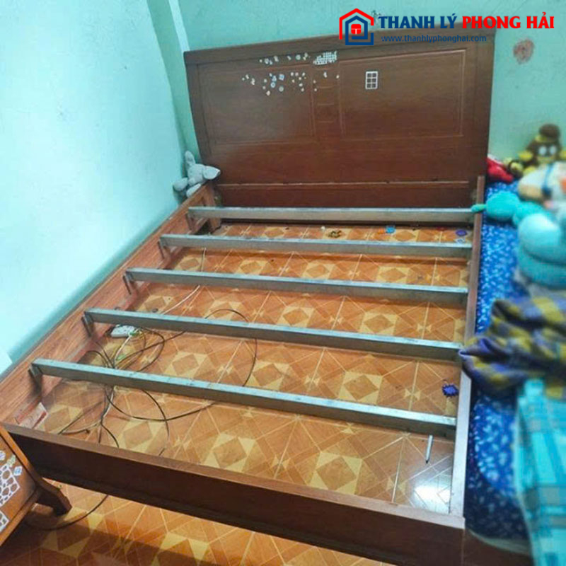 Giường Ngủ Gỗ Đầu Cao 1m6 Cũ