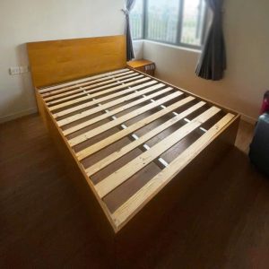 Giường Ngủ Gỗ Đầu Giường Cao Cũ (Nhiều Kích Thước)