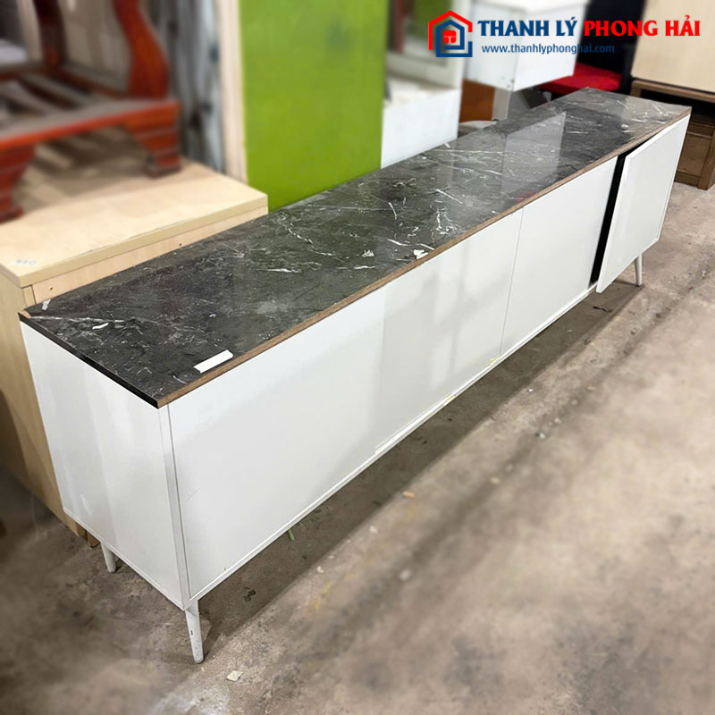 Kệ Tivi 4 Cánh 2m3 Mặt Vân Đá Cũ