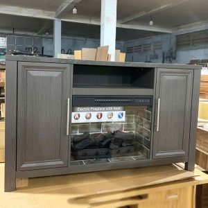 Kệ Tivi Gỗ Kèm Lò Sưởi Điện Có Remote Mới 99%