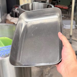 Khay Inox Hình Chữ Nhật Cũ (Nhiều Kích Thước)