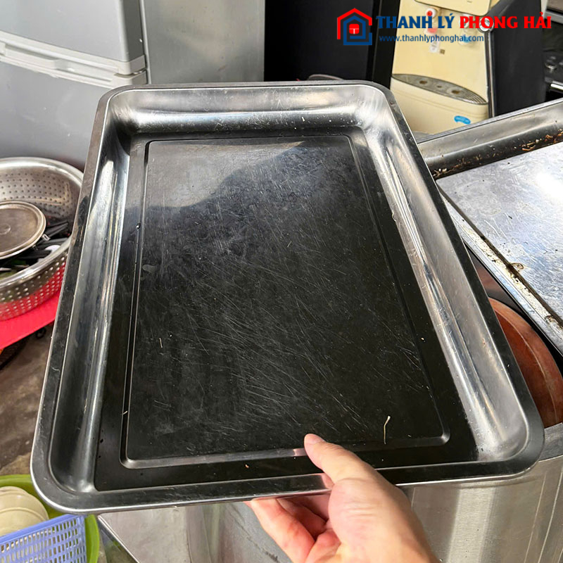 Khay Inox Hình Chữ Nhật Cũ (Nhiều Kích Thước)