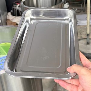 Khay Inox Hình Chữ Nhật Cũ (Nhiều Kích Thước)