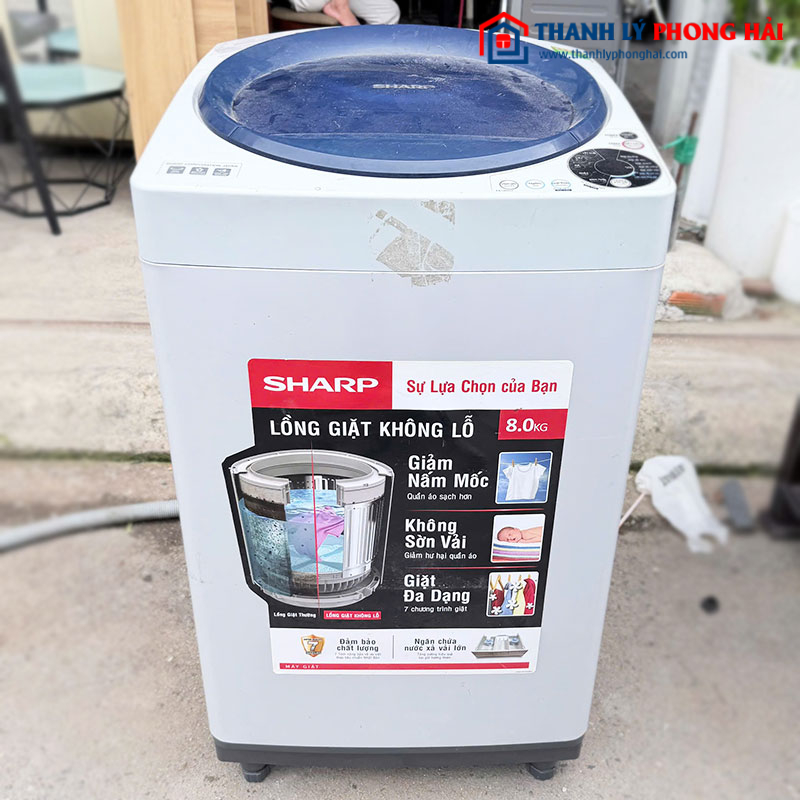 Máy Giặt Sharp Lồng Đứng 8kg Cũ