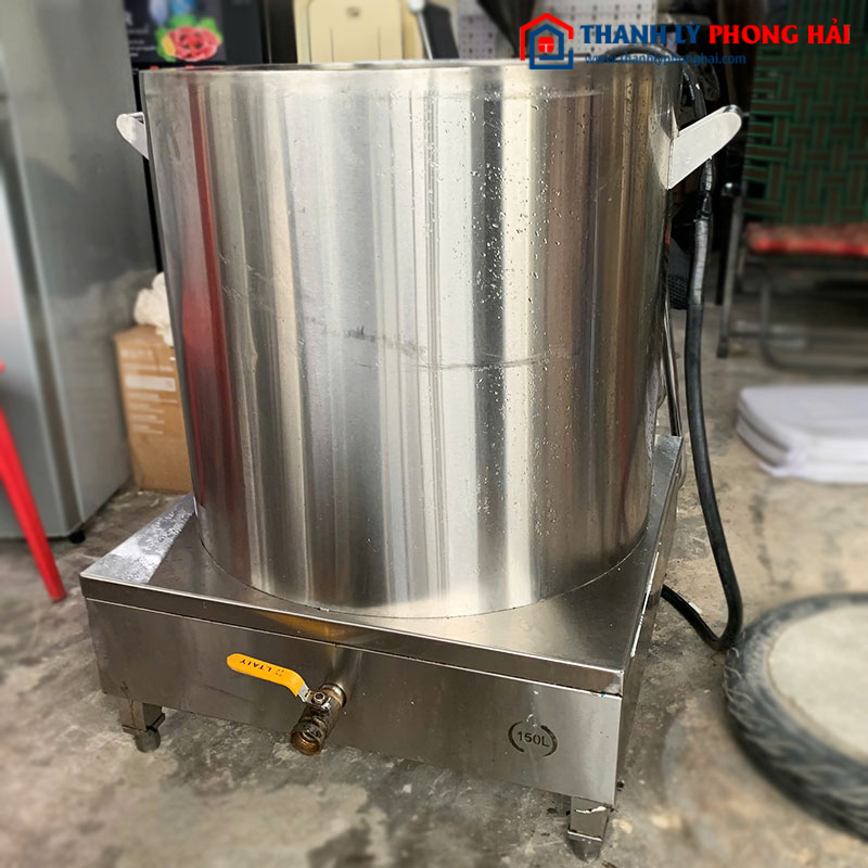 Nồi Nấu Phở Điện Công Nghiệp 150L Inox Cũ
