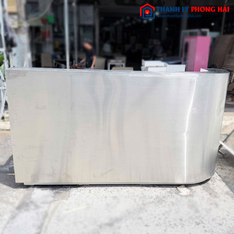 Quầy Lễ Tân Inox Tráng Gương 2m2 Cũ