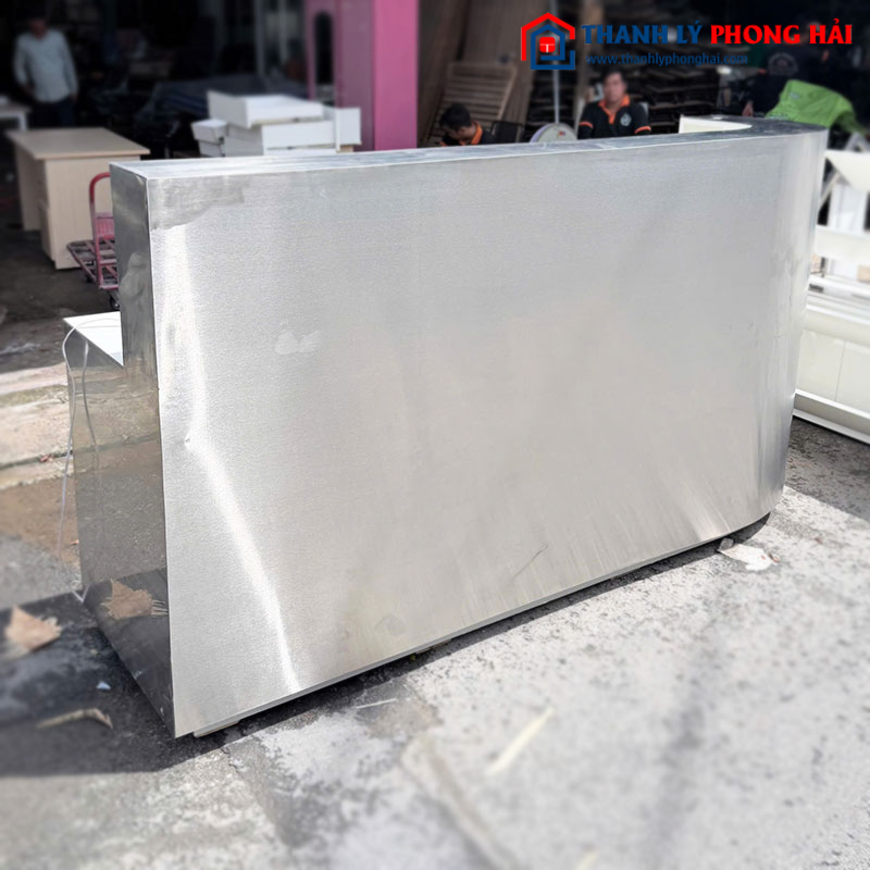 Quầy Lễ Tân Inox Tráng Gương 2m2 Cũ