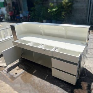 Quầy Lễ Tân Inox Tráng Gương 2m2 Cũ