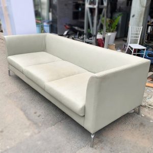 Sofa Băng 3 Chỗ Bọc Da Thiết Kế Đơn Giản Cũ