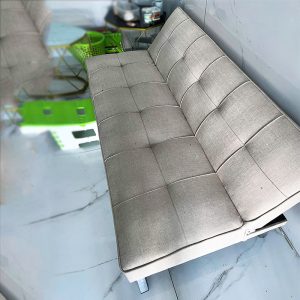 Băng Sofa Bed Bọc Vải Xám Cũ