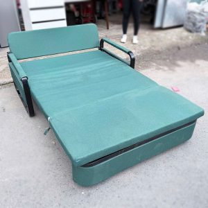Sofa Bed Bọc Vải Có Bánh Xe Kéo Thành Giường Cũ
